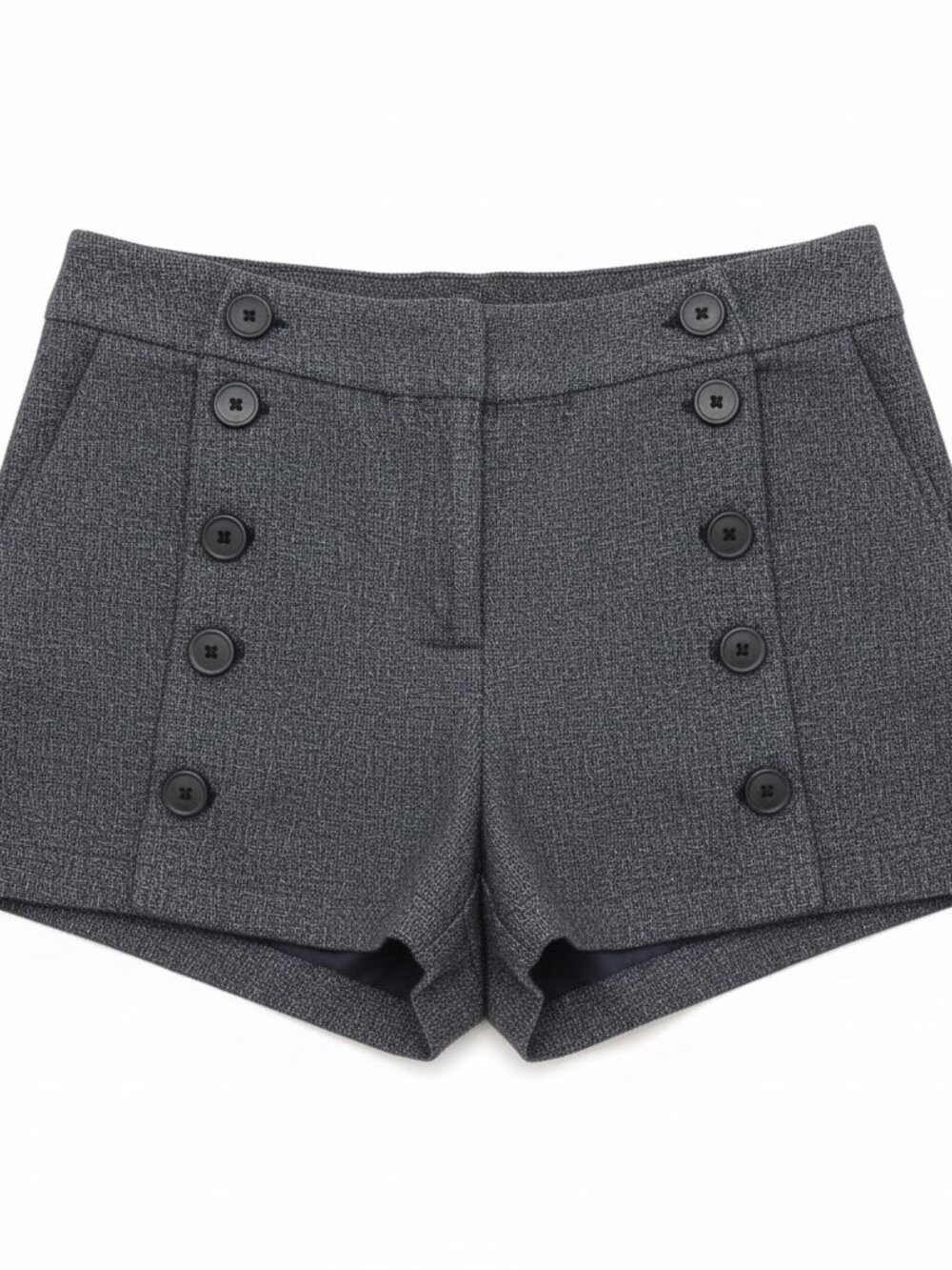 LOFT The Riviera Short | Dark Grey Tweed | Size 2 | 3.5" Inseam